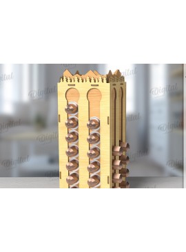 Σετ των 2 Intra απο ξύλο plywood 3mm-4mm πάχος Τρισδιάστατη θήκη για καφέ με λέιζερ Δίασταση 30x20 cm INTRAFABR-120105786