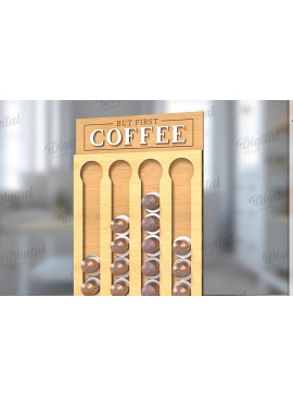 Σετ των 2 Intra απο ξύλο plywood 3mm-4mm πάχος Τρισδιάστατη θήκη για καφέ με λέιζερ Δίασταση 30x20 cm INTRAFABR-120105881