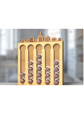 Intra απο ξύλο plywood 3mm-4mm πάχος Τρισδιάστατη θήκη για καφέ με λέιζερ Δίασταση 30x20 cm INTRAFABR-120105909