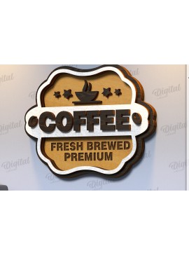 Σετ των 2 Intra απο ξύλο plywood 3mm-4mm πάχος Κόψιμο με λέιζερ τρισδιάστατη πινακίδα καφέ Δίασταση 30x20 cm INTRAFABR-121121239