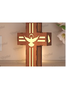 Intra απο ξύλο plywood 3mm-4mm πάχος Τρισδιάστατη λάμπα κοπής με λέιζερ Δίασταση 30x20 cm INTRAFABR-119721974