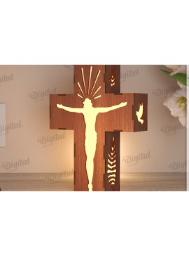 Σετ των 2 Intra απο ξύλο plywood 3mm-4mm πάχος Τρισδιάστατη λάμπα κοπής με λέιζερ Δίασταση 30x20 cm INTRAFABR-119721811