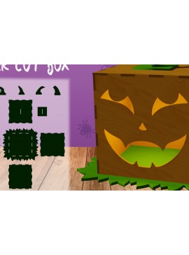 Σετ των 2 Intra απο ξύλο plywood 3mm-4mm πάχος Τρισδιάστατο ντεκόρ Jack O Lantern Cut Δίασταση 15x15 cm INTRAFABR-78570334