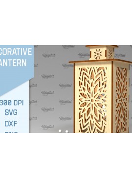 Intra απο ξύλο plywood 3mm-4mm πάχος Τρισδιάστατο Διακοσμητικό Φανάρι Cut  Δίασταση 30x20 cm INTRAFABR-93548803