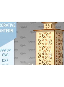 Intra απο ξύλο plywood 3mm-4mm πάχος Τρισδιάστατο Διακοσμητικό Φανάρι Cut  Δίασταση 30x20 cm INTRAFABR-93549100