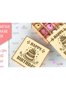 Σετ των 2 Intra απο ξύλο plywood 3mm-4mm πάχος Τρισδιάστατο διακοσμητικό κουτί αποθήκευσης Δίασταση 30x20 cm INTRAFABR-98045090