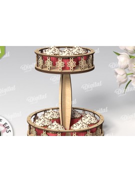 Intra απο ξύλο plywood 3mm-4mm πάχος Τρισδιάστατος διακοσμητικός δίσκος κοπής με λέιζερ Δίασταση 30x20 cm INTRAFABR-110745476