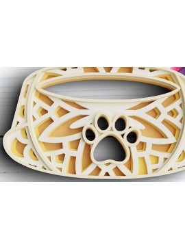 Σετ των 2 Intra απο ξύλο plywood 3mm-4mm πάχος 3D Dog Lover 4 Layers Δίασταση 30x30 cm INTRAFABR-77074438