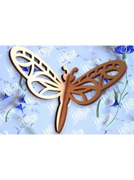 Σετ των 2 Intra απο ξύλο plywood 3mm-4mm πάχος 3D Dragonflie | Summer Design | CNC Δίασταση 30x20 cm INTRAFABR-98268793