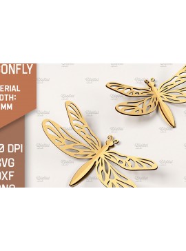 Intra απο ξύλο plywood 3mm-4mm πάχος Τρισδιάστατη Dragonfly. Dragonfly Δίασταση 30x20 cm INTRAFABR-86665239
