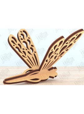 Intra απο ξύλο plywood 3mm-4mm πάχος 3D Dragonfly Cut  | Καλοκαιρινό σχέδιο Δίασταση 30x20 cm INTRAFABR-119890982