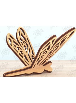 Intra απο ξύλο plywood 3mm-4mm πάχος 3D Dragonfly Cut  | Καλοκαιρινό σχέδιο Δίασταση 30x20 cm INTRAFABR-119890988