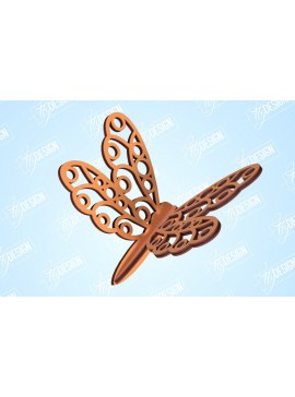Intra απο ξύλο plywood 3mm-4mm πάχος 3D Dragonfly | Summer Design | CNC Δίασταση 30x20 cm INTRAFABR-99202635