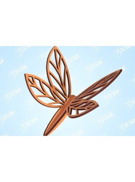 Intra απο ξύλο plywood 3mm-4mm πάχος 3D Dragonfly | Summer Design | CNC Δίασταση 30x20 cm INTRAFABR-99202657