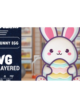 Σετ των 2 Intra απο ξύλο plywood 3mm-4mm πάχος 3D Πασχαλινό λαγουδάκι με πολυστρωματικό χαρτί κοπής Δίασταση 1500x1500 cm INTRAFABR-117897352