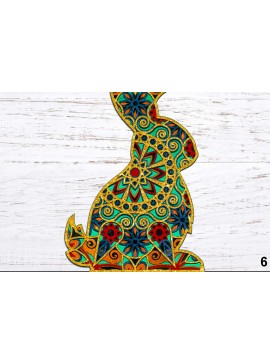 Intra απο ξύλο plywood 3mm-4mm πάχος 3D Πασχαλινό λαγουδάκι Μάνταλα 6 στρώσεων Δίασταση 30x30 cm INTRAFABR-25275424