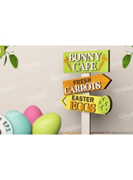 Σετ των 2 Intra απο ξύλο plywood 3mm-4mm πάχος Τρισδιάστατη πασχαλινή διακόσμηση με λέιζερ. Πασχαλινό περίπτερο Δίασταση 15x15 cm INTRAFABR-117111297