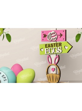 Σετ των 2 Intra απο ξύλο plywood 3mm-4mm πάχος Τρισδιάστατη πασχαλινή διακόσμηση με λέιζερ. Πασχαλινό περίπτερο Δίασταση 15x15 cm INTRAFABR-117110391