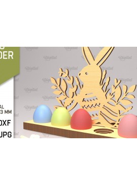 Σετ των 2 Intra απο ξύλο plywood 3mm-4mm πάχος Τρισδιάστατη θήκη πασχαλινών αυγών Δίασταση 15x15 cm INTRAFABR-89288071