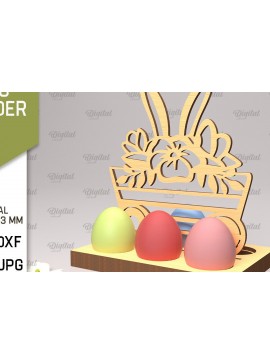 Σετ των 2 Intra απο ξύλο plywood 3mm-4mm πάχος Τρισδιάστατη θήκη πασχαλινών αυγών Δίασταση 15x15 cm INTRAFABR-89288100