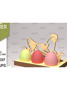 Σετ των 2 Intra απο ξύλο plywood 3mm-4mm πάχος Τρισδιάστατη θήκη πασχαλινών αυγών Δίασταση 15x15 cm INTRAFABR-89288208