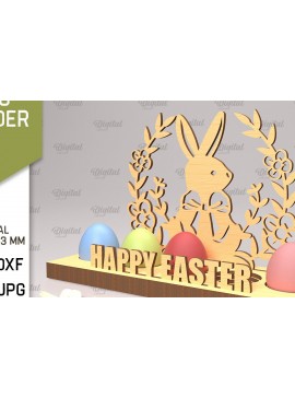 Σετ των 2 Intra απο ξύλο plywood 3mm-4mm πάχος Τρισδιάστατη θήκη πασχαλινών αυγών Δίασταση 15x15 cm INTRAFABR-89288272