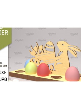 Σετ των 2 Intra απο ξύλο plywood 3mm-4mm πάχος Τρισδιάστατη θήκη πασχαλινών αυγών Δίασταση 15x15 cm INTRAFABR-89287982