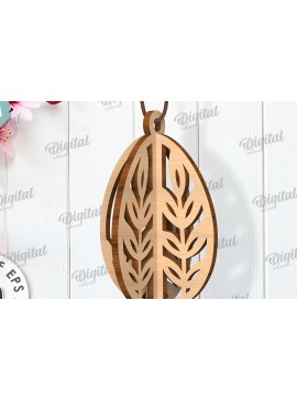 Σετ των 3 Intra απο ξύλο plywood 3mm-4mm πάχος Τρισδιάστατη πασχαλινών αυγών. Πασχαλινό στολίδι Δίασταση 3x3 cm INTRAFABR-117415294