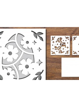 Σετ των 2 Intra απο ξύλο plywood 3mm-4mm πάχος 3D Papercut με στρώσεις πασχαλινών αυγών 3 Δίασταση 15x15 cm INTRAFABR-91774164