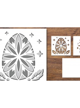Σετ των 2 Intra απο ξύλο plywood 3mm-4mm πάχος 3D Papercut με στρώσεις Πασχαλινών Αυγών 6 Δίασταση 15x15 cm INTRAFABR-91774367