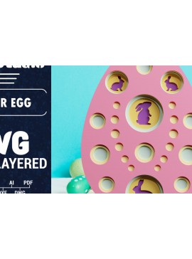 Σετ των 3 Intra απο ξύλο plywood 3mm-4mm πάχος 3D Πασχαλινό αυγό πολλαπλών στρώσεων χαρτί κοπής Δίασταση 1200x1200 cm INTRAFABR-61851659