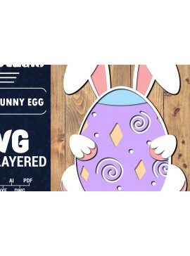 Σετ των 2 Intra απο ξύλο plywood 3mm-4mm πάχος 3D Πασχαλινό αυγό πολλαπλών στρώσεων PaperCut Δίασταση 1500x1500 cm INTRAFABR-91113569