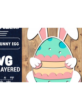 Σετ των 2 Intra απο ξύλο plywood 3mm-4mm πάχος 3D Πασχαλινό αυγό Πολυστρωματικό PaperCut 14 Δίασταση 1500x1500 cm INTRAFABR-91166004