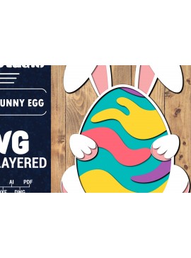 Σετ των 2 Intra απο ξύλο plywood 3mm-4mm πάχος 3D Πασχαλινό Αυγό Πολυστρωματικό PaperCut 21 Δίασταση 1500x1500 cm INTRAFABR-91198548