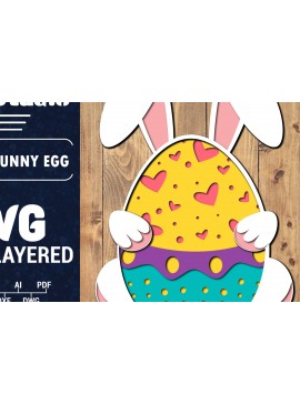 Σετ των 2 Intra απο ξύλο plywood 3mm-4mm πάχος 3D Πασχαλινό αυγό πολλαπλών στρώσεων PaperCut 22 Δίασταση 1500x1500 cm INTRAFABR-91198552