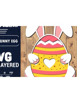 Σετ των 2 Intra απο ξύλο plywood 3mm-4mm πάχος 3D Πασχαλινό αυγό πολλαπλών στρώσεων PaperCut 23 Δίασταση 1500x1500 cm INTRAFABR-91198555