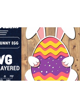 Σετ των 2 Intra απο ξύλο plywood 3mm-4mm πάχος 3D Πασχαλινό αυγό πολλαπλών στρώσεων PaperCut 24 Δίασταση 1500x1500 cm INTRAFABR-91198560