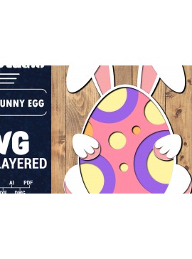 Σετ των 2 Intra απο ξύλο plywood 3mm-4mm πάχος 3D Πασχαλινό αυγό πολλαπλών στρώσεων PaperCut 34 Δίασταση 1500x1500 cm INTRAFABR-91286477