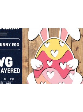 Σετ των 2 Intra απο ξύλο plywood 3mm-4mm πάχος 3D Πασχαλινό αυγό πολλαπλών στρώσεων PaperCut 39 Δίασταση 1500x1500 cm INTRAFABR-91286548