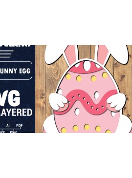 Σετ των 2 Intra απο ξύλο plywood 3mm-4mm πάχος 3D Πασχαλινό αυγό Πολυστρωματικό PaperCut 41 Δίασταση 1500x1500 cm INTRAFABR-91286601