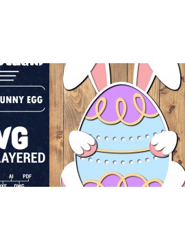 Σετ των 2 Intra απο ξύλο plywood 3mm-4mm πάχος 3D Πασχαλινό Αυγό Πολυστρωματικό PaperCut 45 Δίασταση 1500x1500 cm INTRAFABR-91286654