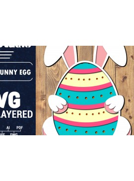 Σετ των 3 Intra απο ξύλο plywood 3mm-4mm πάχος 3D Πασχαλινό αυγό πολλαπλών στρώσεων PaperCut 47 Δίασταση 1500x1500 cm INTRAFABR-91286670