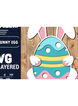 Σετ των 2 Intra απο ξύλο plywood 3mm-4mm πάχος 3D Πασχαλινό αυγό πολλαπλών στρώσεων PaperCut Δίασταση 1500x1500 cm INTRAFABR-91113549