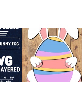 Σετ των 2 Intra απο ξύλο plywood 3mm-4mm πάχος 3D Πασχαλινό αυγό πολλαπλών στρώσεων PaperCut 61 Δίασταση 1500x1500 cm INTRAFABR-91384760