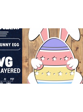 Σετ των 2 Intra απο ξύλο plywood 3mm-4mm πάχος 3D Πασχαλινό αυγό πολλαπλών στρώσεων PaperCut 67 Δίασταση 1500x1500 cm INTRAFABR-91384789