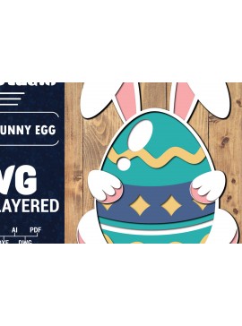 Σετ των 2 Intra απο ξύλο plywood 3mm-4mm πάχος 3D Πασχαλινό αυγό Πολυστρωματικό PaperCut 7 Δίασταση 1500x1500 cm INTRAFABR-91485374