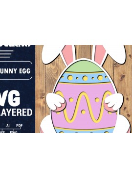 Σετ των 2 Intra απο ξύλο plywood 3mm-4mm πάχος 3D Πασχαλινό αυγό Πολυστρωματικό PaperCut 7 Δίασταση 1500x1500 cm INTRAFABR-91485321