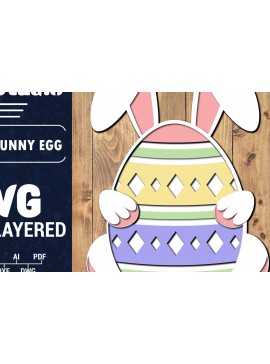 Σετ των 2 Intra απο ξύλο plywood 3mm-4mm πάχος 3D Πασχαλινό αυγό Πολυστρωματικό PaperCut 7 Δίασταση 1500x1500 cm INTRAFABR-91485326