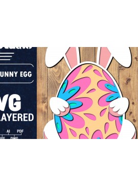 Σετ των 2 Intra απο ξύλο plywood 3mm-4mm πάχος 3D Πασχαλινό αυγό Πολυστρωματικό PaperCut 7 Δίασταση 1500x1500 cm INTRAFABR-91485335