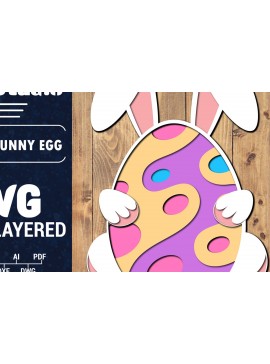 Σετ των 2 Intra απο ξύλο plywood 3mm-4mm πάχος 3D Πασχαλινό αυγό Πολυστρωματικό PaperCut 7 Δίασταση 1500x1500 cm INTRAFABR-91485336